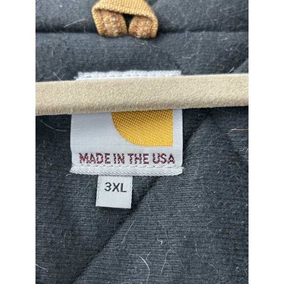 VTG Carhartt Jacket Men 3XL Hooded Full Zip Workwear J140 BRN Quilted Lined USA - Picture 9 of 16